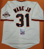 Lamonte Wade Jr. "San Francisco Giants" Autographed Off white Custom Jersey size XL. JSA
