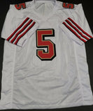 Jeff Garcia "San Francisco 49ers" Autographed White Custom size XL Jersey. JSA