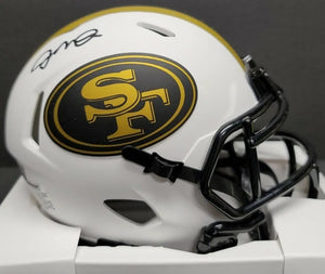 Joe Montana "San Francisco 49ers" Autographed LUNA Riddell Mini Helmet. Fanatics
