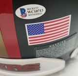 Joe Montana "San Francisco 49ers" Full Size Proline Black Custom Helmet. Beckett