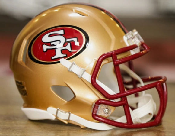 San Francisco 49ers Throwback Full Size Speed Replica Helmet 1996 - 2008 Red Mask
