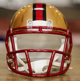 San Francisco 49ers Throwback Mini Speed Helmet 1996 - 2008 Red Mask