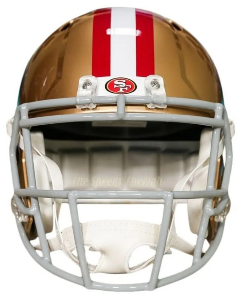 49ers replica football helmet Joe Montana Signed San Francisco FS Speed JSA Hol Super Sports Center San Francisco 49ers Authentic SpeedFlex