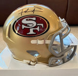 Frank Gore Autographed San Francisco 49ers Speed Mini Helmet. Beckett Witness