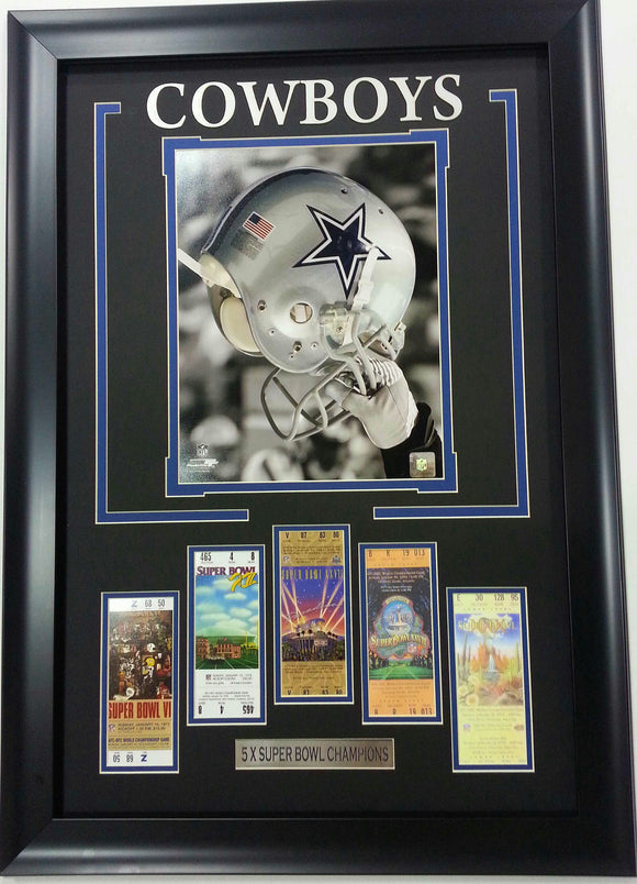 Dallas Cowboys Photo & Tickets: 26x35 Frame