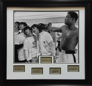 Muhammad Ali & The Beatles 16x20 Photo with Laser Signatures Commemorative Frame
