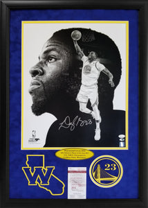 Draymond Green " Golden State Warriors, Three Time NBA Champion" Autographed 16x20 Photo framed. JSA
