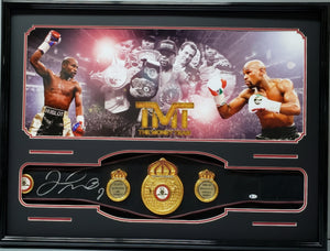 Floyd Mayweather Jr. "Money Team" Autographed WBA Boxing Belt Framed. Beckett