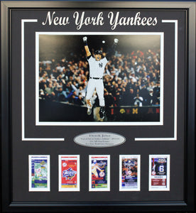 Derek Jeter "The Captain" New York Yankees 11x14 Photo with Facsimile Tickets Frame.