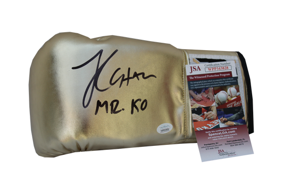 Julio Cesar Chavez Sr. Autographed Cleto Gold Boxing Glove 