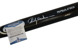 Rickey Henderson Autograph Rawlings Pro Baseball Bat. Wittness Beckett