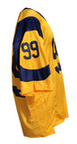 Aaron Donald "Los Angeles Rams" Autographed Yellow/Blue Custom Jersey Size XL. JSA