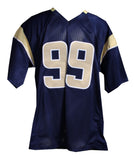 Aaron Donald "Los Angeles Rams" Autographed Blue/Gold Custom Jersey Size XL. JSA Witness