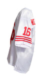 Joe Montana Autographed San Francisco 49ers RED & WHITE Custom jersey size XL. Beckett