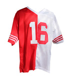 Joe Montana Autographed San Francisco 49ers RED & WHITE Custom jersey size XL. Beckett