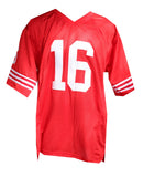 Joe Montana "San Francisco 49ers" Autographed Red Custom jersey size XL. Beckett