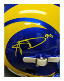 Aaron Donald Autographed Los Angeles Rams Full Size Proline Speed Riddell Eclipse Helmet. JSA Witness