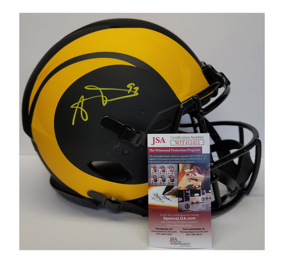Aaron Donald Autographed Los Angeles Rams Riddell Eclipse Speed Full size Proline Helmet. JSA Witness