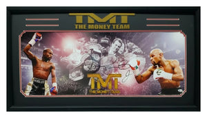 Floyd Mayweather Jr. "PRETTY BOY, TMT, TBE" Autographed Collage Panoramic Photo Frame. Beckett