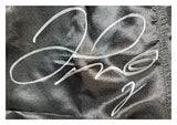 Floyd Mayweather Jr. "PRETTY BOY" Autographed "HUBLOT" Black, Gold Boxing Trunks. Beckett