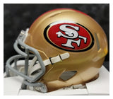 Jeff Garcia "San Francisco 49ers" Autographed Speed Gold Mini Helmet. Beckett