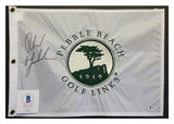 Phil Mickelson "Lefty" Pebble Beach Golf Links Autographed Pin Flag. Beckett