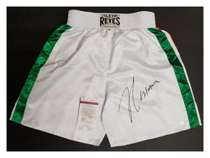 Julio Cesar Chavez Sr. Autographed Cleto Reyes Boxing White Trunks. JSA