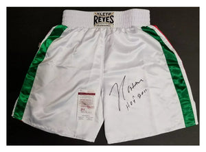 Julio Cesar Chavez Sr. Autographed Cleto Reyes Boxing White Trunks. JSA