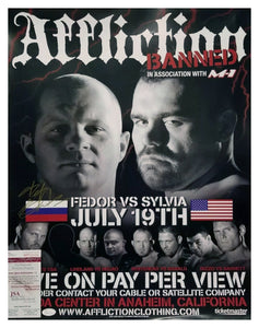 Fedor Emelianenko UFC "STRIKEFORCE BELLATOR" Autographed 18x24 Poster. JSA